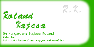 roland kajcsa business card